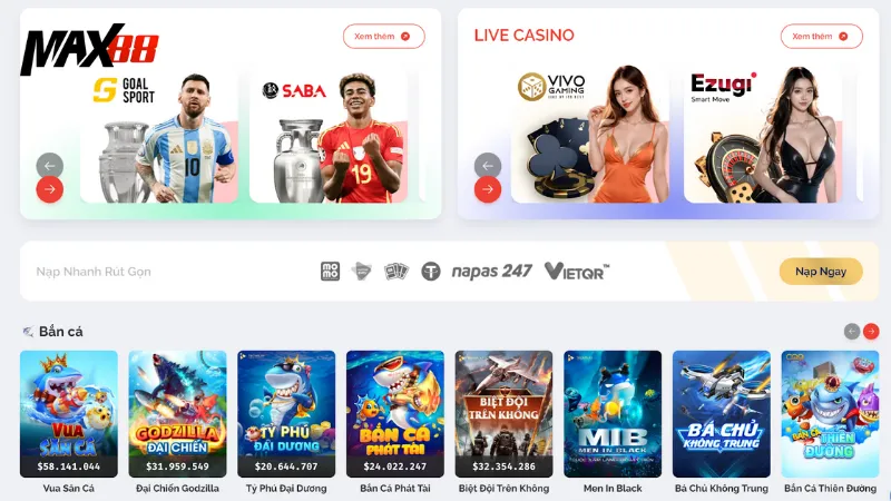 Giới Thiệu Max88: Sự Lựa Chọn Hoàn Hảo Cho Game Thủ 2 Giới thiệu Max88 – Nền tảng game online đáng tin cậy