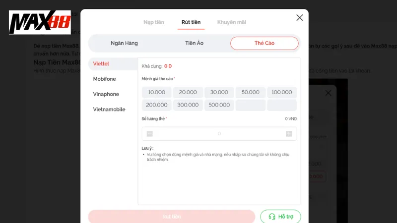 Các yếu tố ảnh hưởng đến thời gian Rút Tiền max88