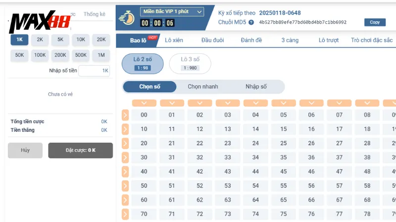 Khái quát về Lô đề siêu tốc MD5 max88