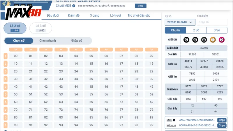 Chiến lược và kỹ thuật chơi Lô đề siêu tốc MD5 max88